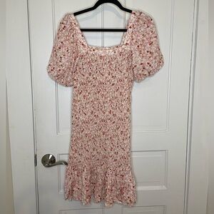NWT Anthropologie Another Love Smocked Floral Mini Dress Spring Summer